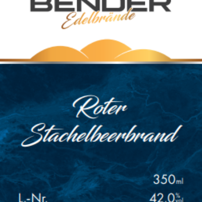 Roter Stachelbeerbrand 0.35l Fl.