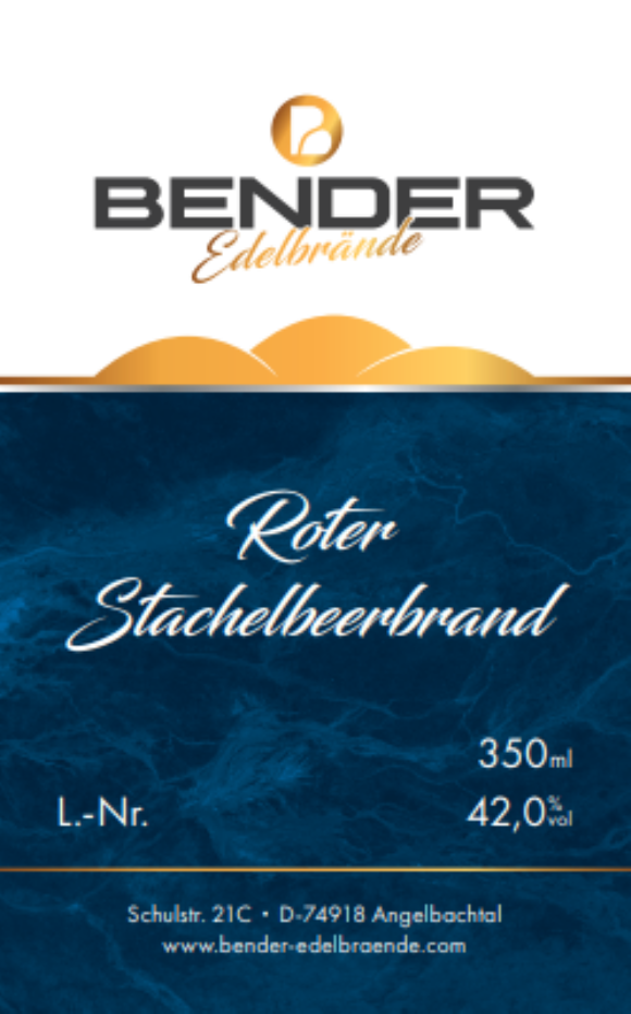 Roter Stachelbeerbrand 0.35l Fl.