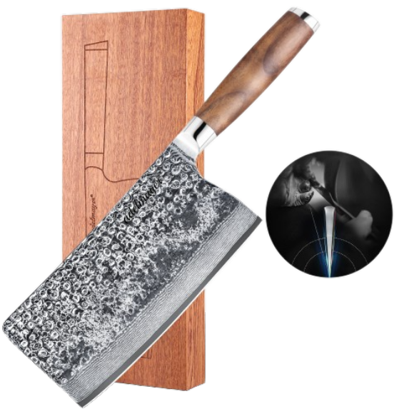 Damast Hackmesser - Chop Knife 18,3cm