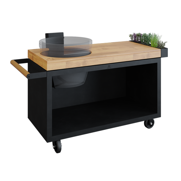 OFYR Kamado Table Black 135 PRO Teakholz KJ